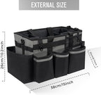SCAVATA Wearable Cleaning Caddy, Cleaning Caddy Supplies Organizer with Handle & Shoulder Straps for Housekeepers, Under Sink & Car Cleaning Tool Organizers Bag with 4 Foldable Divider (MediumGrey) - Image 5
