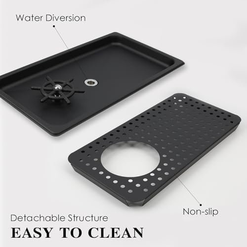 Pitcher Washer, Espresso Washer, Drainage and Drip Tray Stainless Steel Bar Glass Washer is The Sink, and The Cup Spray Washer is The Home Kitchen Hotel Cafe Restaurant (KF27-Silver) - Image 4