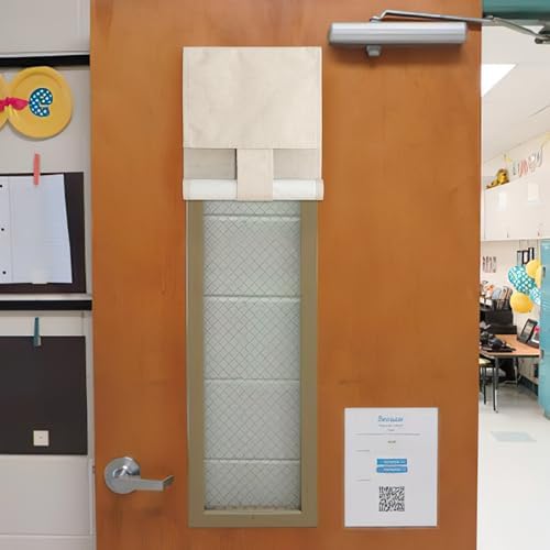 NICETOWN Classroom Door Window Curtain, 100% Blackout Privacy Protect - Image 6