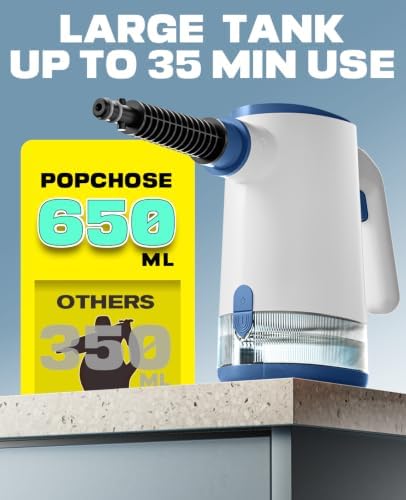 POPCHOSE Handheld Steam Cleaner, 3s Instant Heat with 650ML Large Tank - Image 2