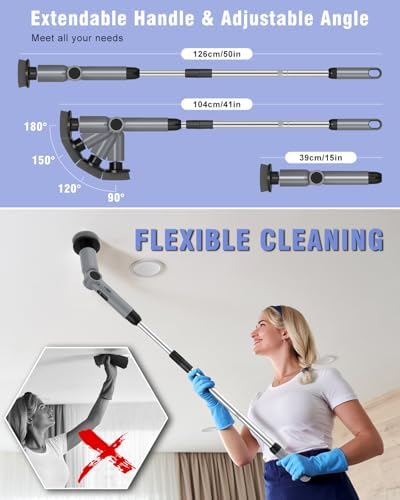 Electric Spin Scrubber, [IPX8 Waterproof ] [50KG Torque]- Gray - Image 2