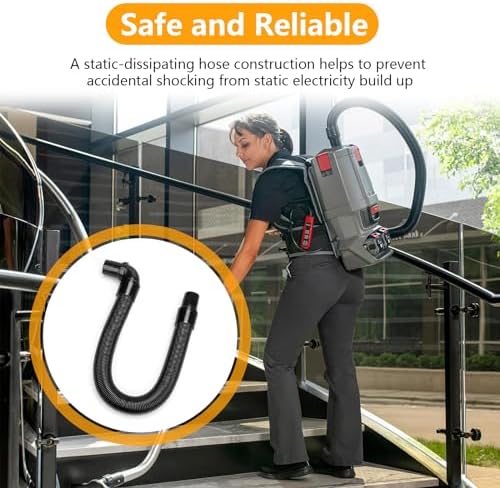 103048 Static-Dissipating Backpack Vacuum Hose Compatible with ProTeam Vacuum Hose with 1-1/2-inch Cuffs, Also fits Pro-Team Super Coach, Mode 6, and other Models - Replacement Backpack Vacuum Hoses - Image 4