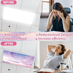 8 Pack Fluorescent Light Covers with 80 Magnets Decorative for Classroom Ceiling Light 4 x 2 Feet Magnetic Light Covers Filter Easy Install for Office School Hospitals Drop Ceiling Supplies(Sunset) - Image 3