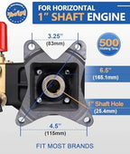 TOOLCY 1" Shaft Pressure Washer Pump 4400 PSI with Adjustment Unloader - Image 3