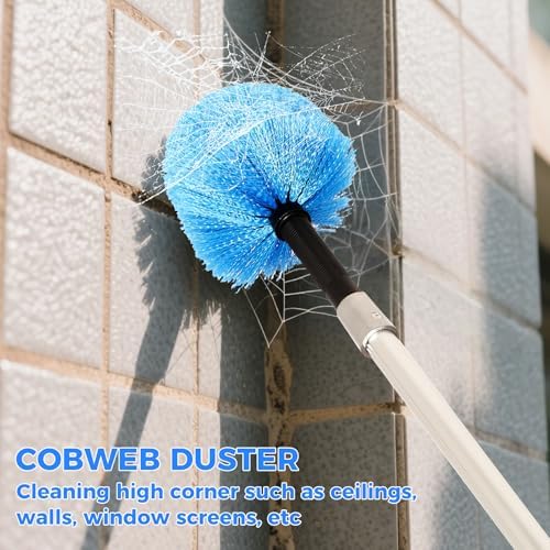 wlich 26ft High Reach Duster Kit, Aluminum 5-20ft Fan & Window Cleaner Set - Image 7