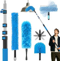16FT Reach High Ceiling Duster Kits with 3-12FT Adjustable Pole - Includes Extra Long Duster, High Ceiling Duster, Rotatable Window Squeegee & Cobweb Duster for Ceiling Fans and Whole House Cleaning by Unknown