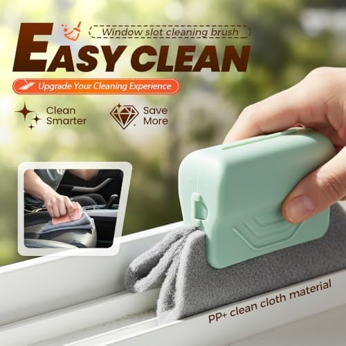 Magic Window Track Cleaner, Window Groove Cleaning Brush Tools Set, Cleaner Brushes for Window lides Gaps Tile Lines Shutter Slats Car Vents & Narrow Gaps (6PC) - Image 2