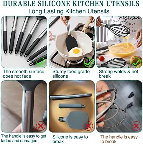 Umite Chef Kitchen Utensil Set, 15pcs Silicone Cooking Utensils - Image 3