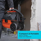 BLACK+DECKER Shop Vacuum Wet and Dry, 4 Gallon 5.0 Peak HP Wet/Dry Vacuum, Quiet Operation with Muffler, Long Reach Cleaning Range & On-Board Storage, Complete Accessory Set, BDXV18905P-4 - Image 5