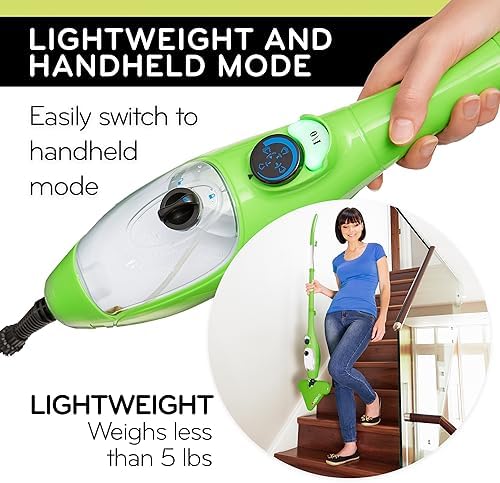 H2O X5 Dual Blast Steam Mop & Handheld Steam Cleaner | 5-in-1 Floor Steamer | Forward-Blast Mop Head for Edges & Tough Messes | Hardwood, Tile & Laminate Cleaner - Image 6