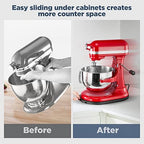 Mixer Sliding Tray for KitchenAid 5-8 Qt Bowl-lift Stand Mixer - Metal Rolling Tray Kitchen Countertop Appliance Slider Storage Moving Caddy with Wheel for Kitchen Aid 5-8 Qt Mixer - Image 2