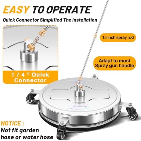 LidoDola 19'' Pressure Washer Surface Cleaner, Power Washer Accessory - Image 5