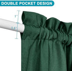Hiasan French Door Curtains Privacy, Hunter Green, 24W x 40L, 1 Panel - Image 3