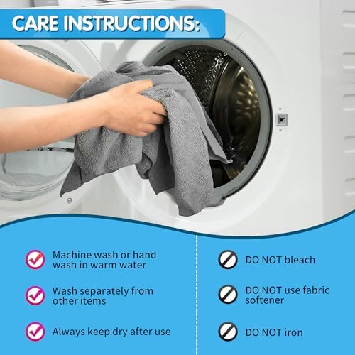 FIXSMITH Grey Microfiber Cleaning Cloth, Pack of 50, 16"X12" Cleaning Rags for Housekeeping and Kitchen, Reusable Shop Towels, Microfiber Towels for Cars, Lint Free, Scratch-Free, Highly Absorbent - Image 7