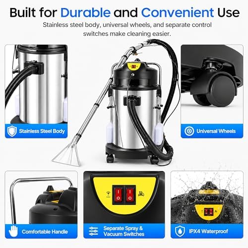 40L Commercial Carpet Cleaner 3 in 1 Carpet Extractor for Sofa Upholstery - Image 5