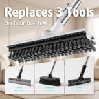 AIR U+ Floor Scrub Brush with Long Handle, 4 in 1 Floor Scrubber & Squeegee - Image 3