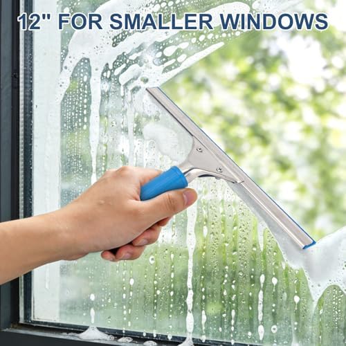 18” Professional Squeegee for Window Cleaning with 12” Replacement Blades - Image 6