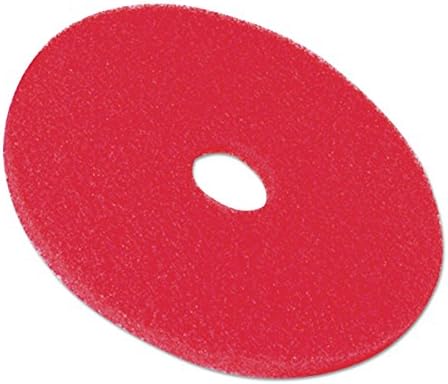 3M 08389 Low-Speed Buffer Floor Pads 5100, 14" Diameter, Red (Case of 5) - Image 2