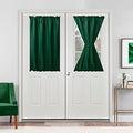 Hiasan French Door Curtains Privacy, Hunter Green, 24W x 40L, 1 Panel by Hiasan