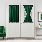 Hiasan French Door Curtains Privacy, Hunter Green, 24W x 40L, 1 Panel by Hiasan