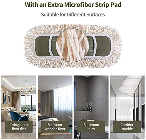 Eyliden Dust Mop, 2 Microfiber Pads, Home Commercial Cleaning, Quick Swap - Image 4
