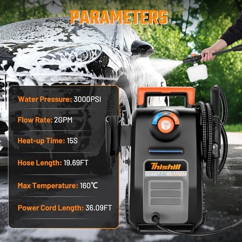This Hill 2-in-1 Pressure Washer and Steam Cleaner, 3000 PSI 2 GPM - Image 3