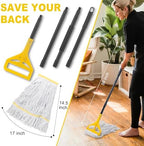 Commercial Mop with 3 Large Replacement Heads,Heavy Duty Industrial Mops - Image 3