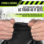 Heavy Duty 56 Gallon Trash Bags - (Huge 400 Pack/w Flap Ties) - 2.0 MIL (Equivalent) 43" x 46" Star Sealed Bottom Thick Garbage Bags for Contractors, Lawn, Leaf, Yard Waste, Commercial Kitchen - Image 2