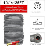 1/4’’ Pressure Washer Hose 125FT, Steel Wire Biaided Hose 4200PSI - Image 4