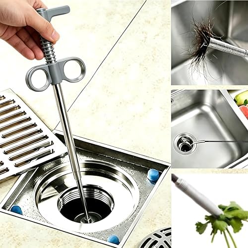 Drain Snake, Drain Clog Remover - Gutter Cleaning Tools Drain Cleaner for Toilet Sewer Shower Kitchen Bathroom Tub Clogged Drains Opener Cleaning Tool, Flexible Grabber Claw Pick Up Reacher (79 inch) - Image 7