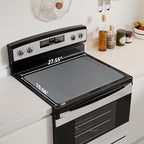 Stove Top Cover for Electric Stove - Food Grade Ceramic Stove top Cover, Silicone XXL Dish Drying Mat, Glass Cooktop Covers, Flat RV Range top Mats (Gray,28x20) - Image 2