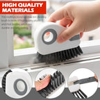 Groove Cleaning Brush 2 in 1 Grout Cleaner Tool Grip Brush, Multifunction Window Track Cleaner with Hard Bristle and Hidden Scraper Cleaning Brush for Sliding Door Track, Window(Color:4 pcs) - Image 5