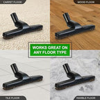 Selgo Universal 1 ¼ Inch (32mm) Black Vacuum Cleaner Floor Brush 10" Wide, Pack of 10 (10 Brushes) - Image 5