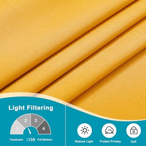 Hiasan French Door Curtains Privacy, Golden Orange, 52W x 72L, 1 Panel - Image 5