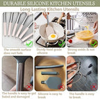 Stainless Steel Kitchen Cooking Utensil Set, Umite Chef 15 pcs Utensils - Nonstick Cookware Set Spatula -Kitchen Gadgets Tools Gift - Image 5