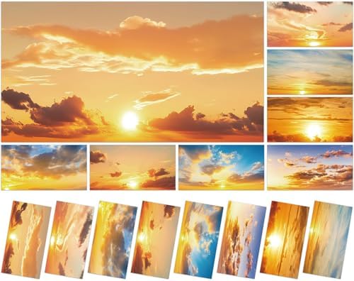 8 Pcs Fluorescent Light Covers with 80 Magnets Decorative for Classroom Ceiling Light 4 x 2 Feet Magnetic Light Covers Filter Easy Install for Office Hospitals & Home Drop Ceiling Supplies (Sunrise) by Wiooffen