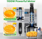 Turelar Immersion Blender Handheld Corded, 1100W 5 in 1 Hand Blender Set - Image 2