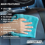 FIXSMITH Microfiber Cleaning Cloth - Pack of 8, Size: 12 x 16 in, Multi-Functional Cleaning Towels, Highly Absorbent Cleaning Rags, Lint-Free, Streak-Free Cleaning Cloths for Car Kitchen Home - Image 5