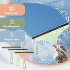 Didaey 48 Pcs Squeegee for Shower Glass Door, 8.7 Inch Silicone Shower Squeegee Small Glass Wiper Window Scrubber Household Cleaning Wiper Tool with Hanging Hole for Car Windshield, Pink, Blue, Green - Image 4