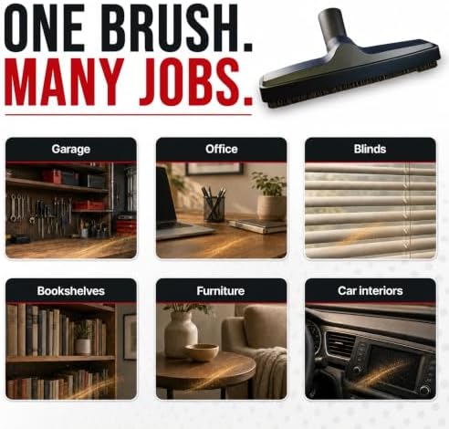 MP Maresh Products Floor Brush Attachment - Horsehair Brush, Black, 12 inch - Image 5