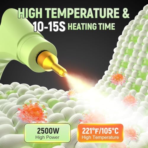 10 in 1 Steam Cleaner, High Temperature & High Pressure Heavy Duty Steamer for Cleaning with 10s Fast Heating, 37.19OZ Large Tank Handheld Steam Cleaner for Car, Home, Floor, Kitchen, Carpet and More - Image 2