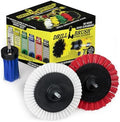 Car Detailing Drill Brushes - Crevice Cleaning Brushes for Household Use by Drillbrush
