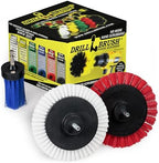 Car Detailing Drill Brushes - Crevice Cleaning Brushes for Household Use by Drillbrush