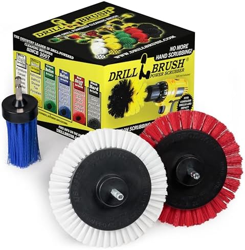 Car Detailing Drill Brushes - Crevice Cleaning Brushes for Household Use by Drillbrush