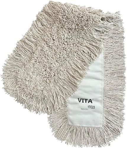 Industrial Dust Mop Kit – Includes 48 Inch White Twisted Closed Loop Mop Head, Wood Handle, and Heavy-Duty Wire Frame – Commercial Grade for Janitorial & Facility Cleaning - Image 5