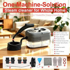 Steam Cleaner, Portable Pressurized Steamer for Cleaning with 14pcs Accessories, 6-Level Adjustable and 15s Heat-Up, Handheld Steam Cleaner for Home, Tile, Dirt, Grout, Grease, Car Detailing (Gray) - Image 2