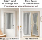 Vatge Sidelight Curtains for Front Door Privacy, 12 Inch Wide Narrow Window Curtains for Side Door, 1 Panel, W12 x L72, Silver Grey - Image 4