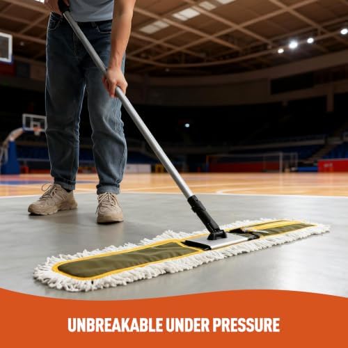 CLEANHOME 36" Commercial Dust Mop for Hardwood, Tiles, Marble Floors, Green - Image 2