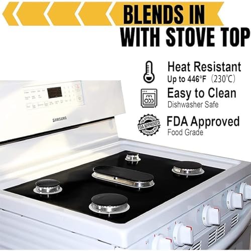 Stove Guard Stove Top Protector, Stove Cover Stove Guard Protector for Samsung Gas Burners, Thick Non Stick Stove Burner Covers Compatible with Samsung Gas Stove Washable Stove Protector (0.2mm) - Image 2