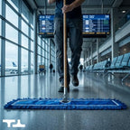 24 Inch Blue Commercial Dust Mop & Floor Sweeper – Wood Handle Floor Mop for Tile, Hardwood & Concrete - Image 2